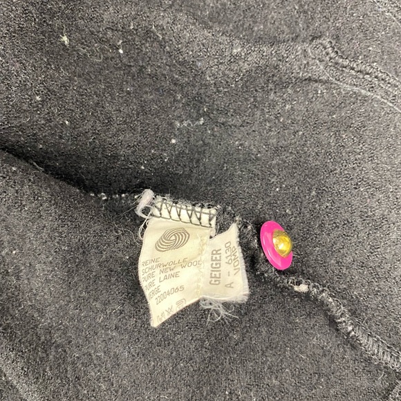 Geiger Black Wool Knit Cardigan Sweater Size 40 Austria ~ Coogi - Picture 7 of 9